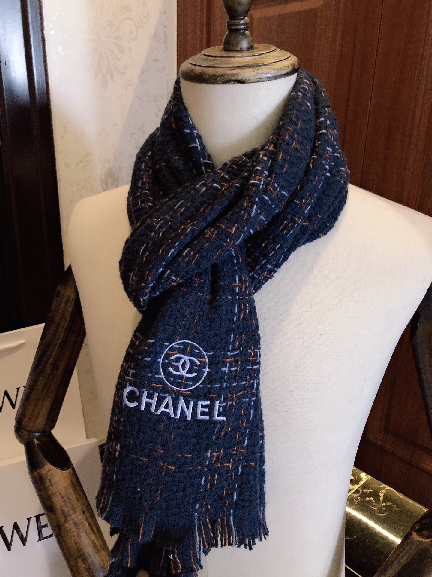 Chanel Haute Couture Silk Twill Scarf Shawl Ref.0EE3F3E0 3