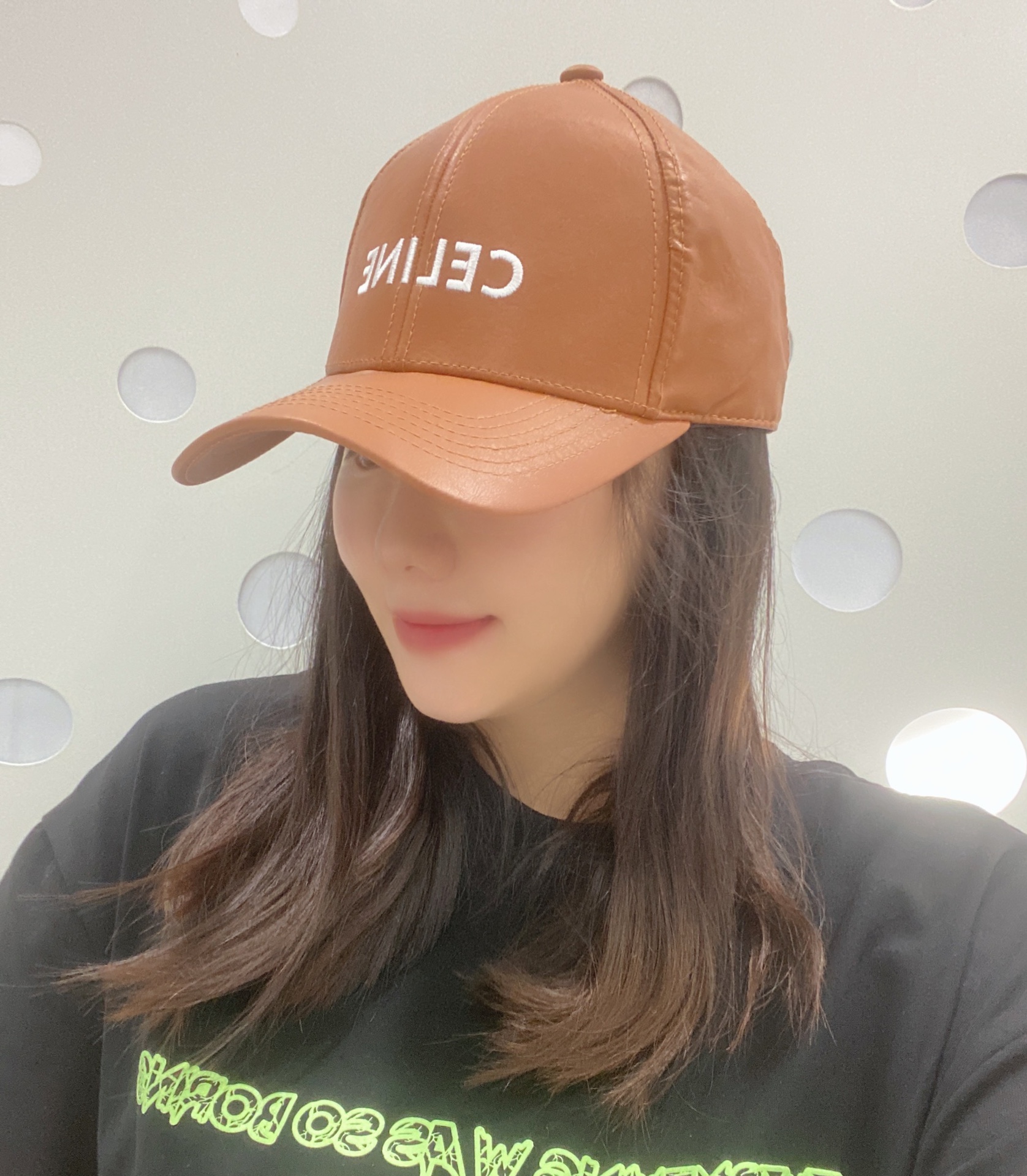 Celine Hats Baseball Cap Embroidery Girl Cowhide Fall/Winter Collection