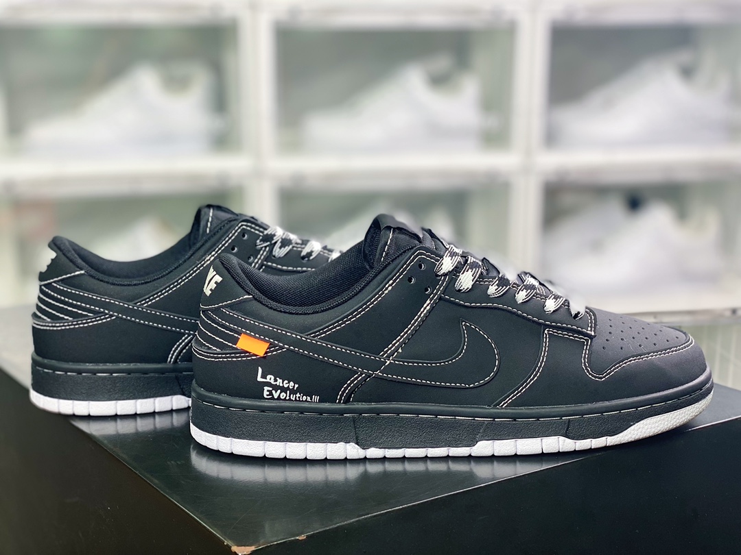 260 《头文字D》x SB Dunk Low”INITIAL D/Lancer Evolution GSR EVO3”扣篮系列低帮休闲运动滑板板鞋“黑白车线须藤京一”DD1391-106