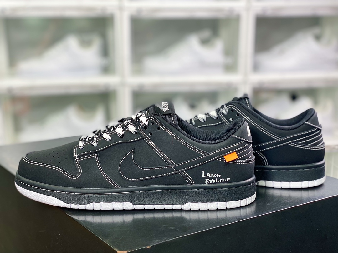 260 《头文字D》x SB Dunk Low”INITIAL D/Lancer Evolution GSR EVO3”扣篮系列低帮休闲运动滑板板鞋“黑白车线须藤京一”DD1391-106