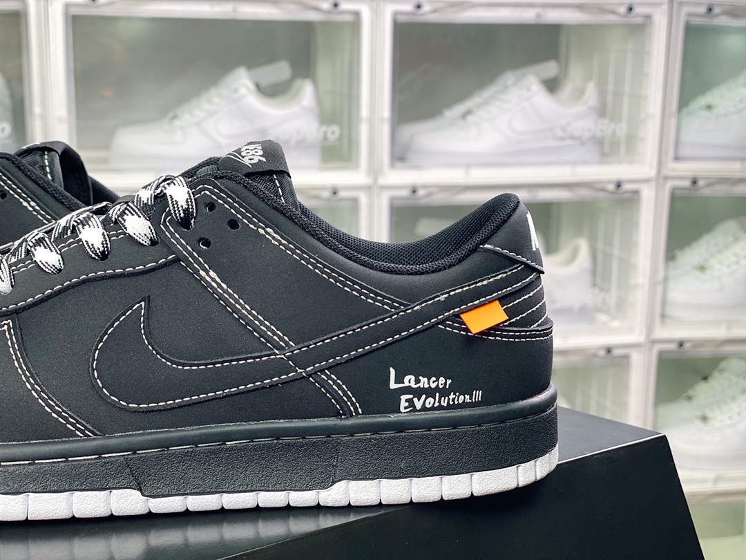 260 《头文字D》x SB Dunk Low”INITIAL D/Lancer Evolution GSR EVO3”扣篮系列低帮休闲运动滑板板鞋“黑白车线须藤京一”DD1391-106