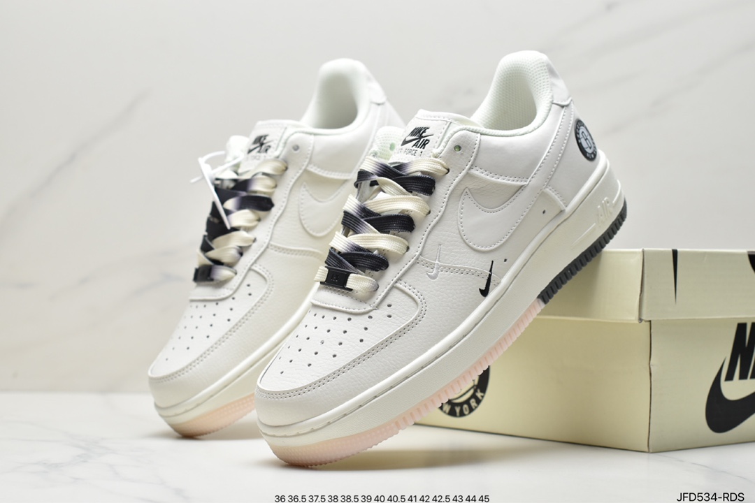 170 Nike Air Force 1 Low '07 “米黑白”布鲁克林篮网城市CT1989-107