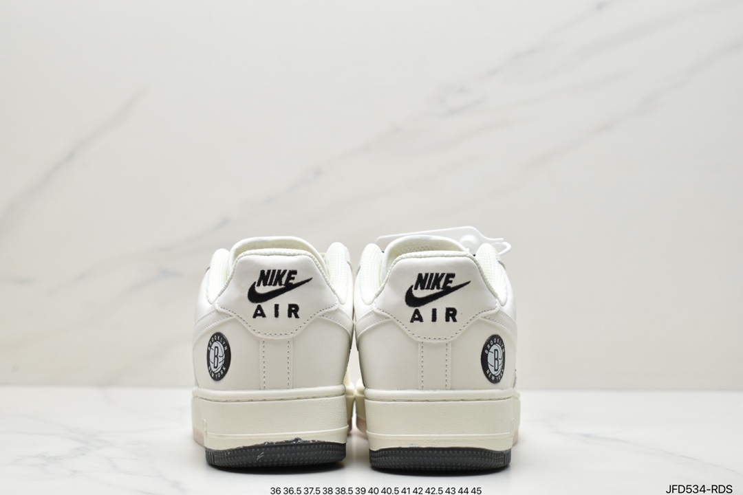 170 Nike Air Force 1 Low '07 “米黑白”布鲁克林篮网城市CT1989-107