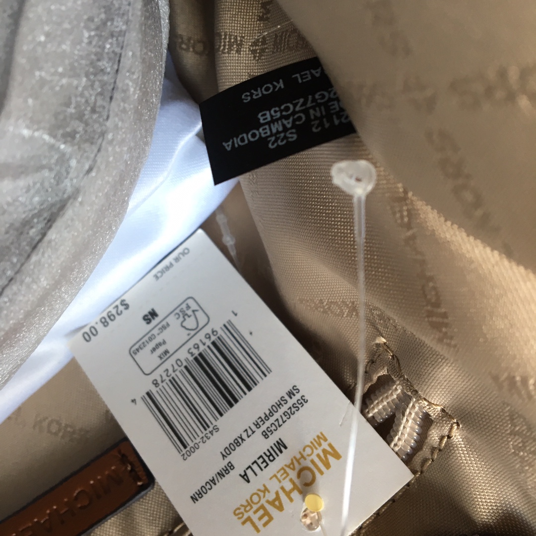 Michael Kors ～mk新款子母料配皮MIRELLA系列拖特包，尺寸：24×19×9