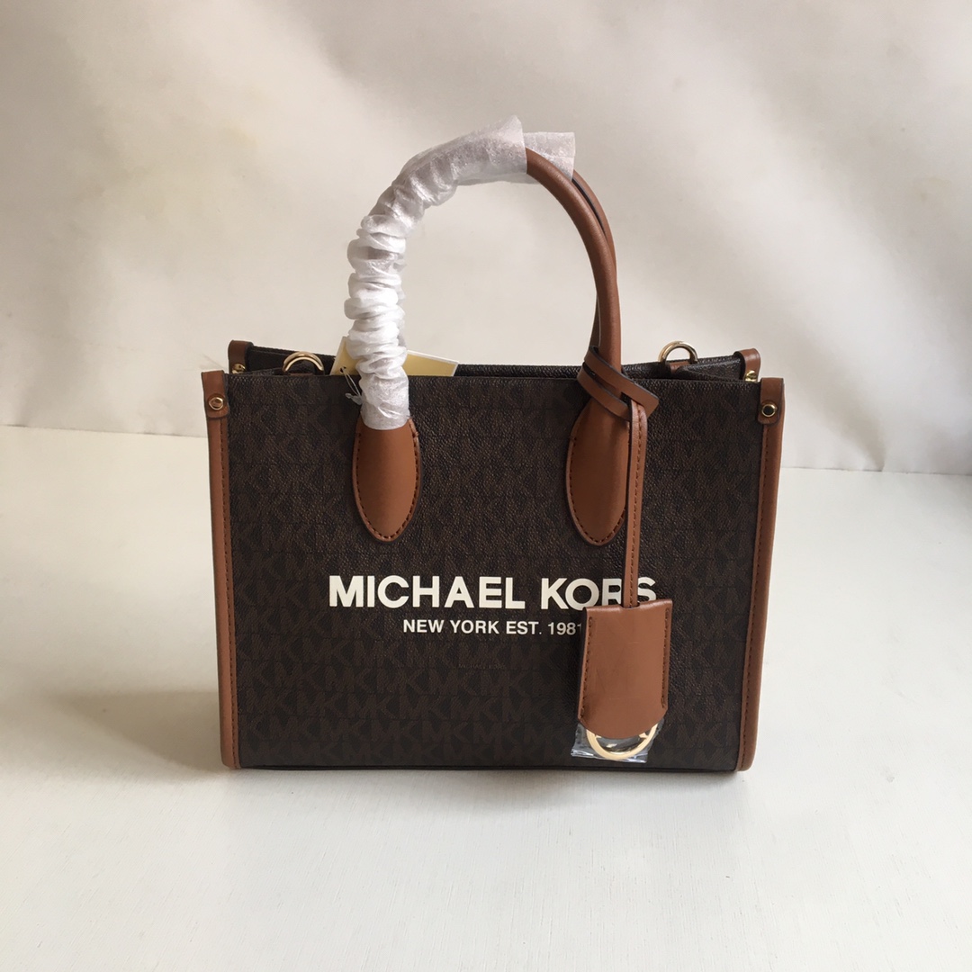 Michael Kors ～mk新款子母料配皮MIRELLA系列拖特包，尺寸：24×19×9