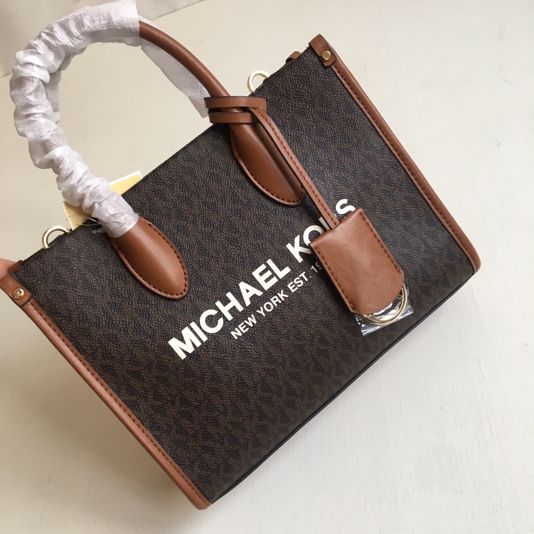 Michael Kors ～mk新款子母料配皮MIRELLA系列拖特包，尺寸：24×19×9