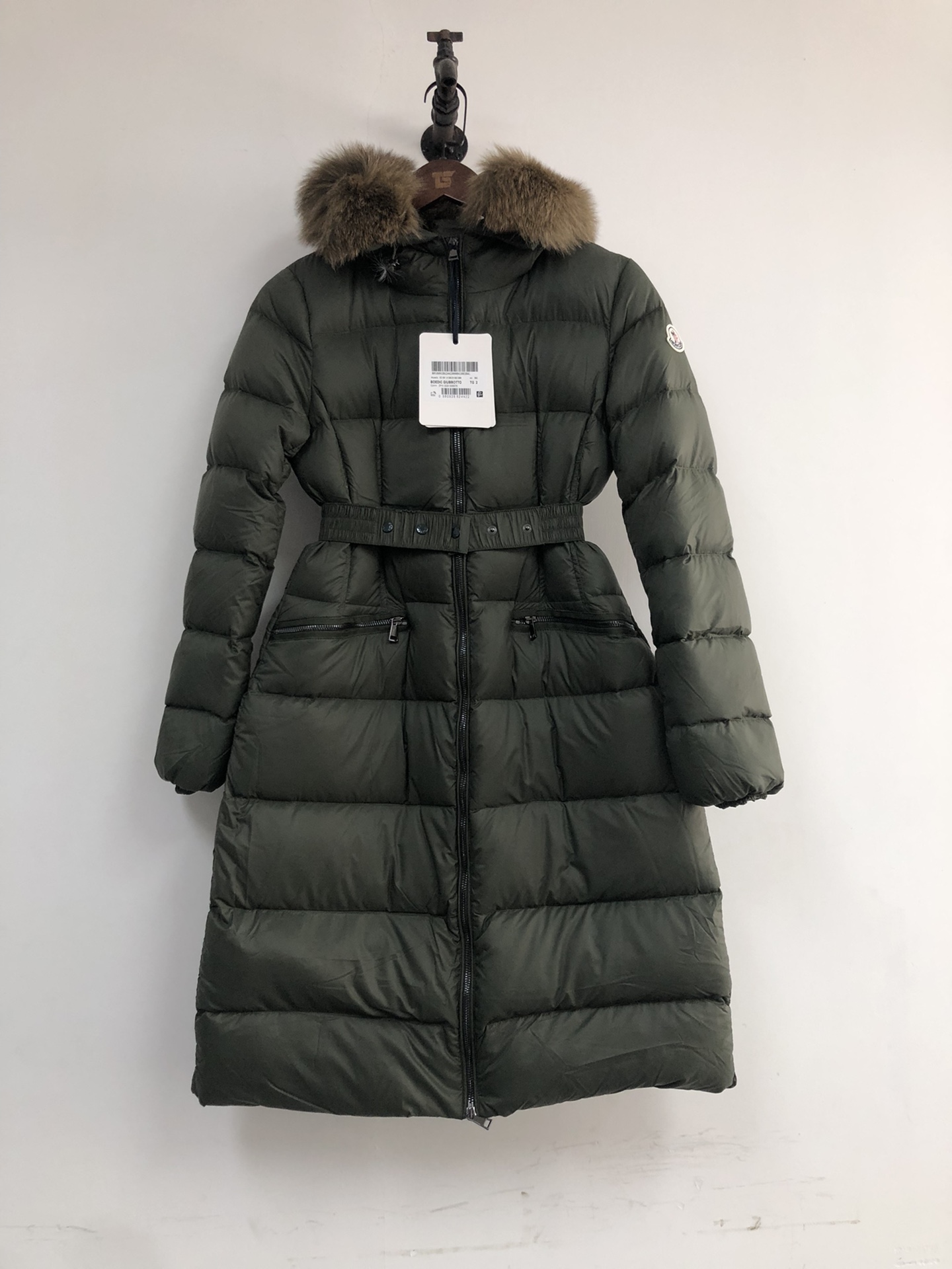 ——————Mujer💚💚💚 MONCLER Chaqueta de plumón de longitud media para mujer, chaqueta de plumón con capucha, réplica orig…