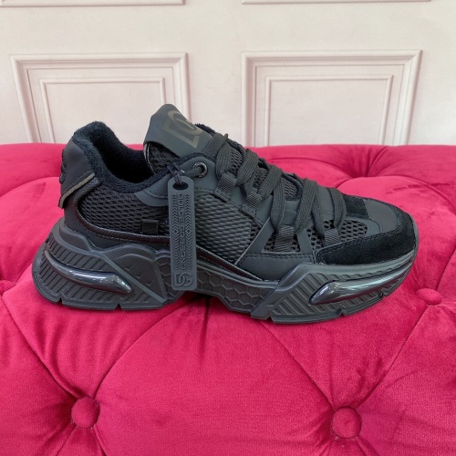 Dolce & Gabbana Women's Moda Sneakers Black Leather and Mesh, Size 35-45 1 Dolce & Gabbana Women's Moda Sneakers Black Leather and Mesh, Size 35-45
