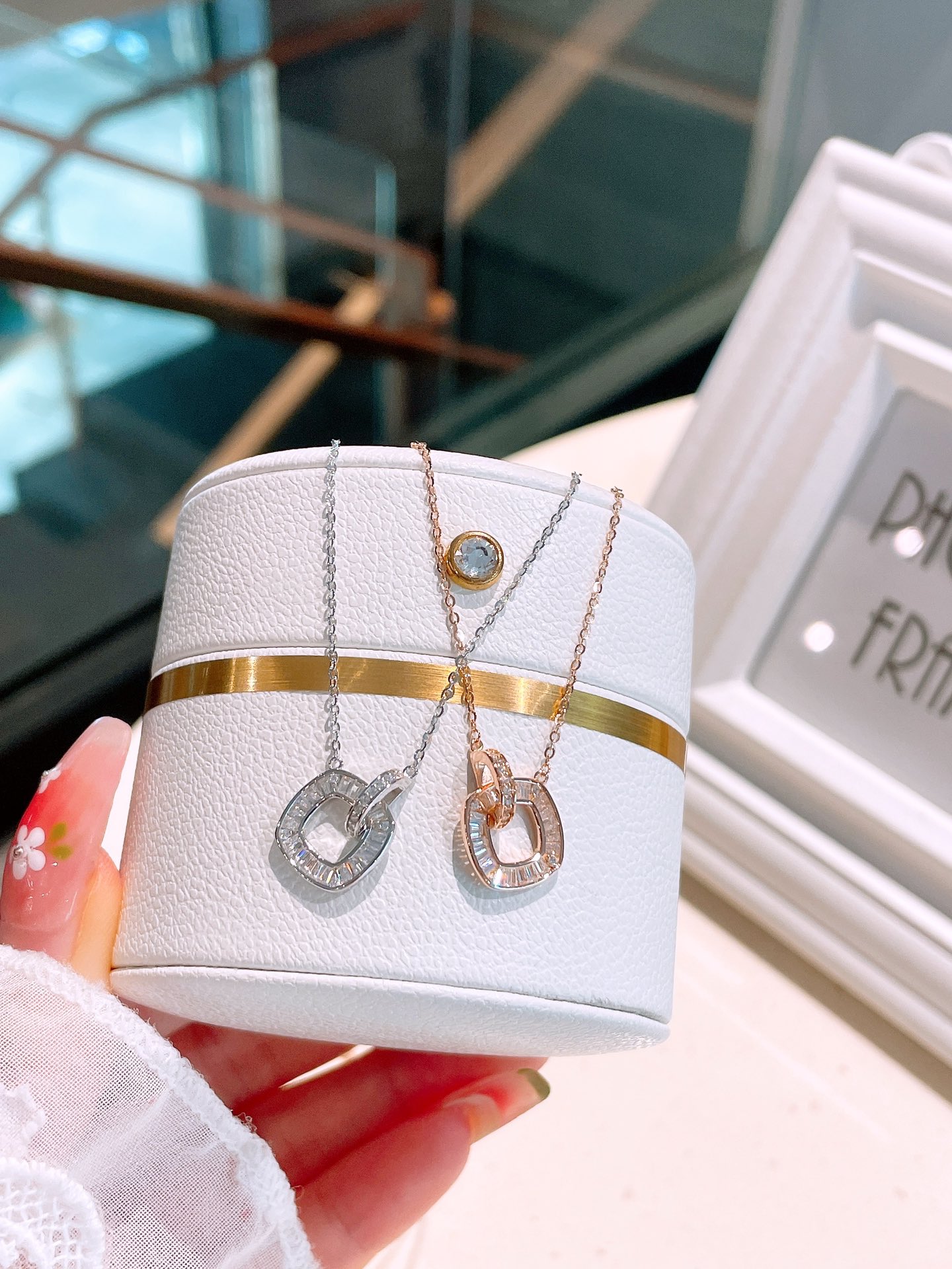 Solid Silver Necklace Ins Style Christmas Gold