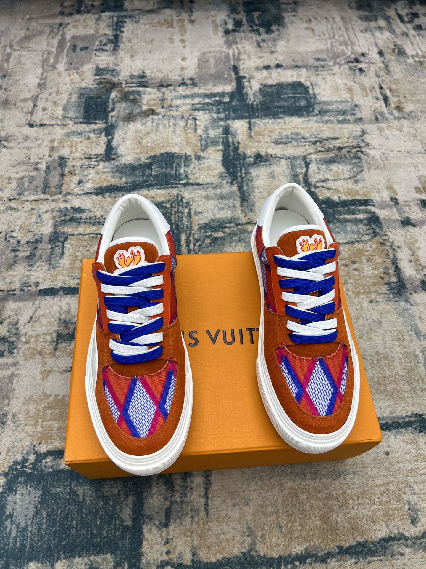 Louis Vuitton Sneakers Casual Shoes Men Cowhide Rubber Casual