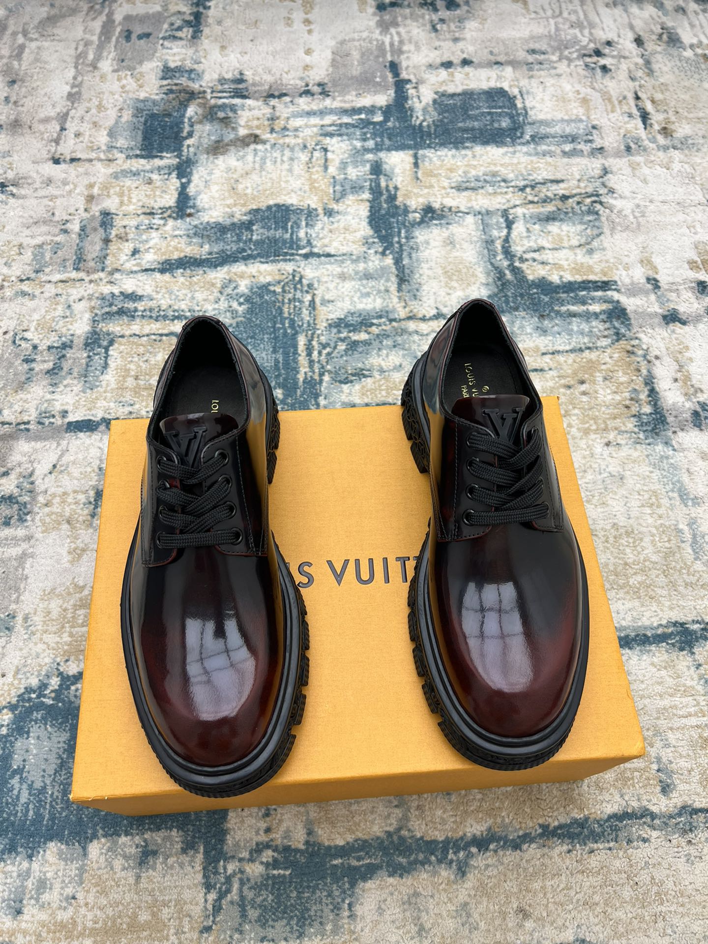 Shop Cheap High Quality 1:1 Replica
 Louis Vuitton Shoes Plain Toe Men Cowhide Rubber