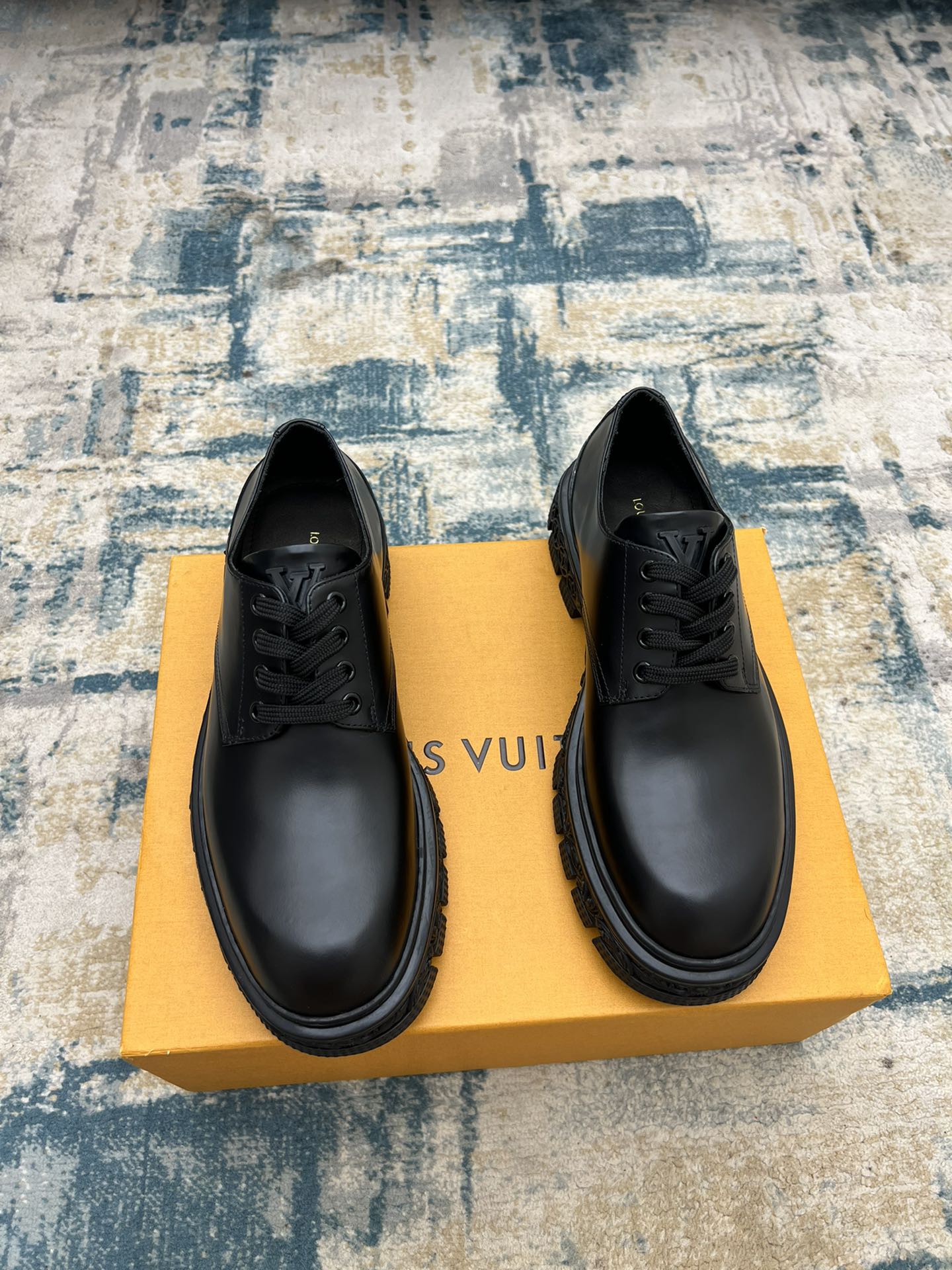 Louis Vuitton Shoes Plain Toe Men Cowhide Rubber