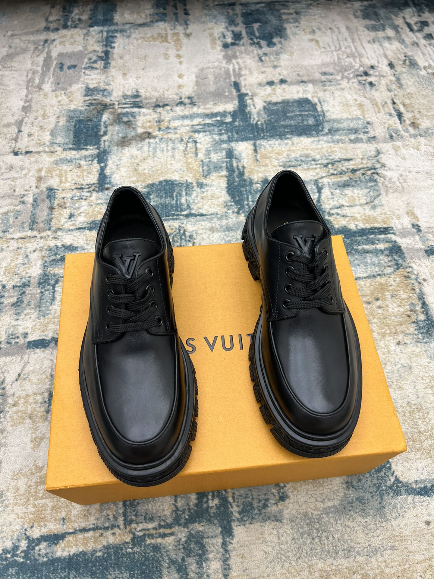 Louis Vuitton Shoes Plain Toe Men Cowhide Rubber