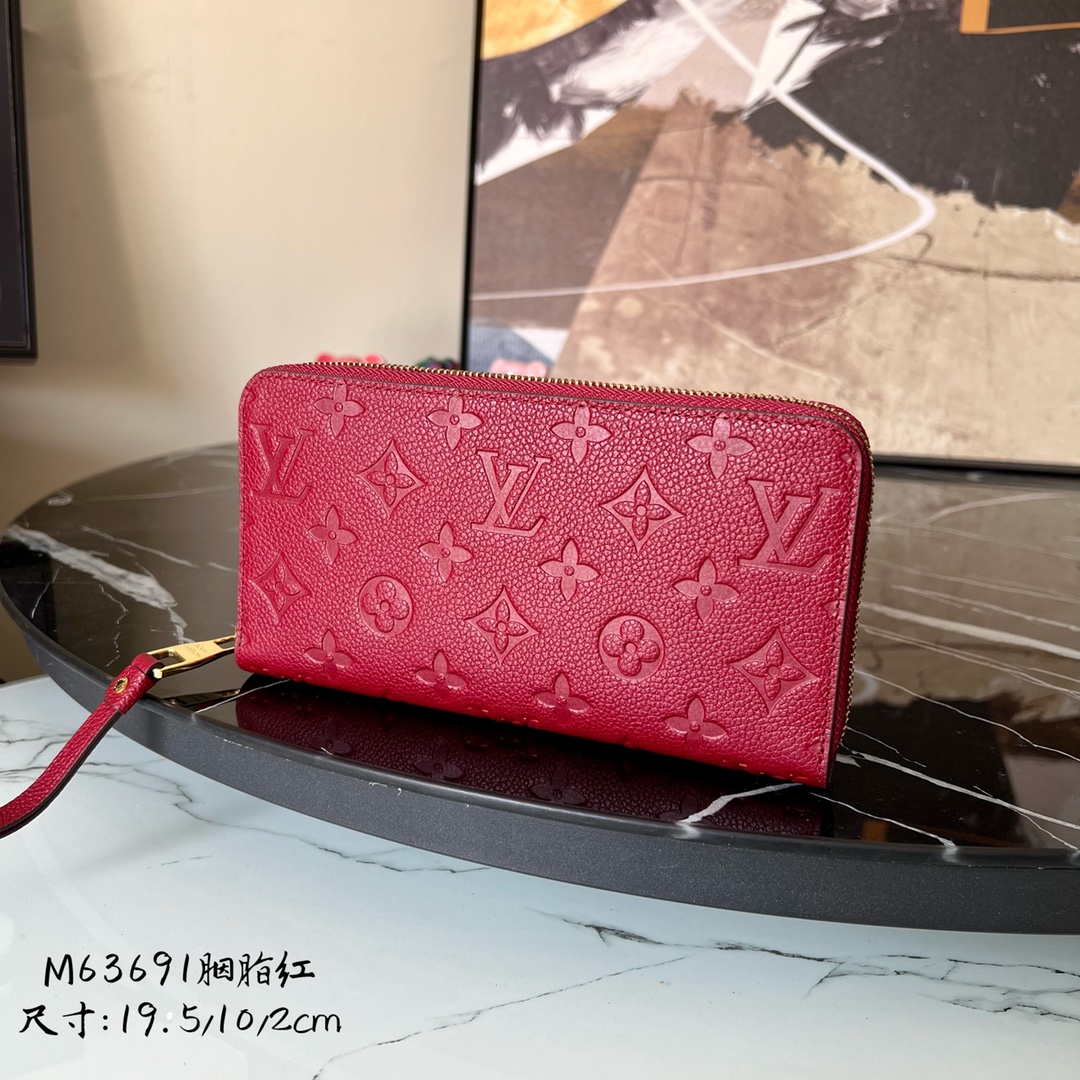 How to find replica Shop
 Louis Vuitton Wallet Gold Red Empreinte​ M63691