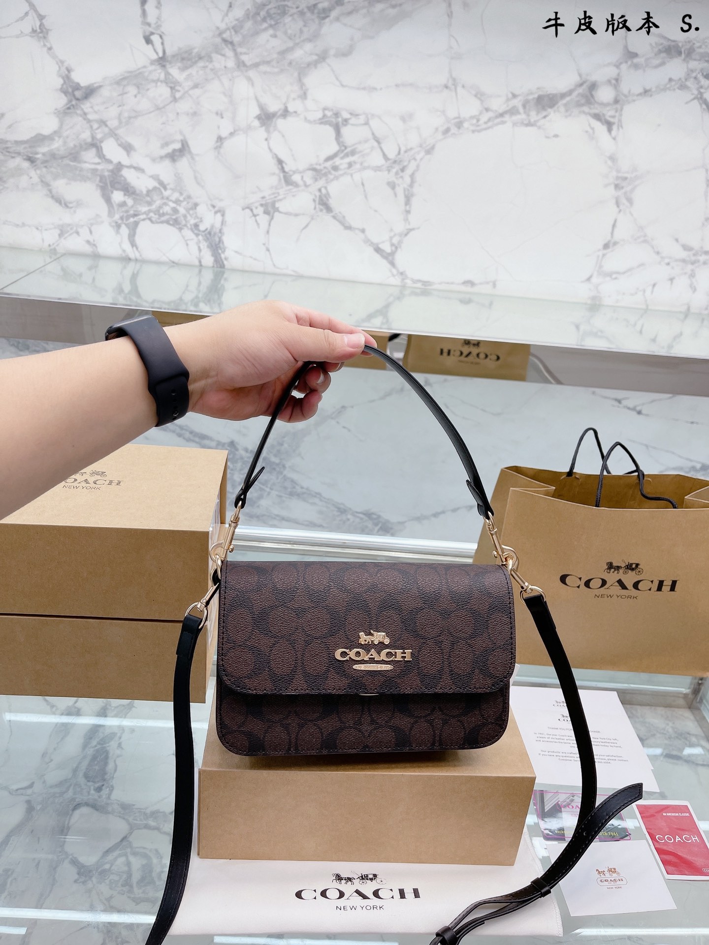 J5 牛皮版本 Coach Brynn 腋下包 蔻驰封神 2022必入的一款一白色将那种高贵冷艳气质展现的淋漓尽致 蔻驰 Brynn腋下斜挎包館 牛皮材质，高级感十足。 全新设计，更显女生气质 高傲的腋下包一眼封神 真的很有  Celine 赛琳  的感觉 尺寸23 15cm