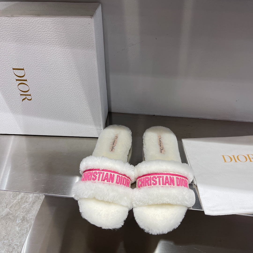 Dior Shoes Slippers Replica Designer
 Cotton Genuine Leather Wool Fall/Winter Collection