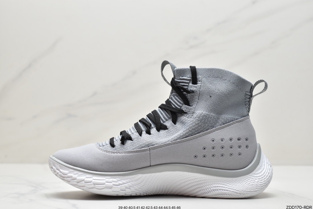 230 安德玛Under Armour Curry 4 Flotro”Grey/Black”斯蒂芬·库里4代升级版高帮室内文化休闲运动篮球鞋“白橘”3024861-401