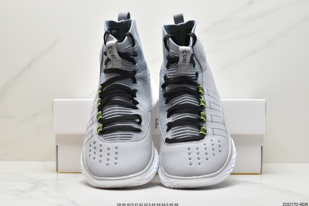 230 安德玛Under Armour Curry 4 Flotro”Grey/Black”斯蒂芬·库里4代升级版高帮室内文化休闲运动篮球鞋“白橘”3024861-401