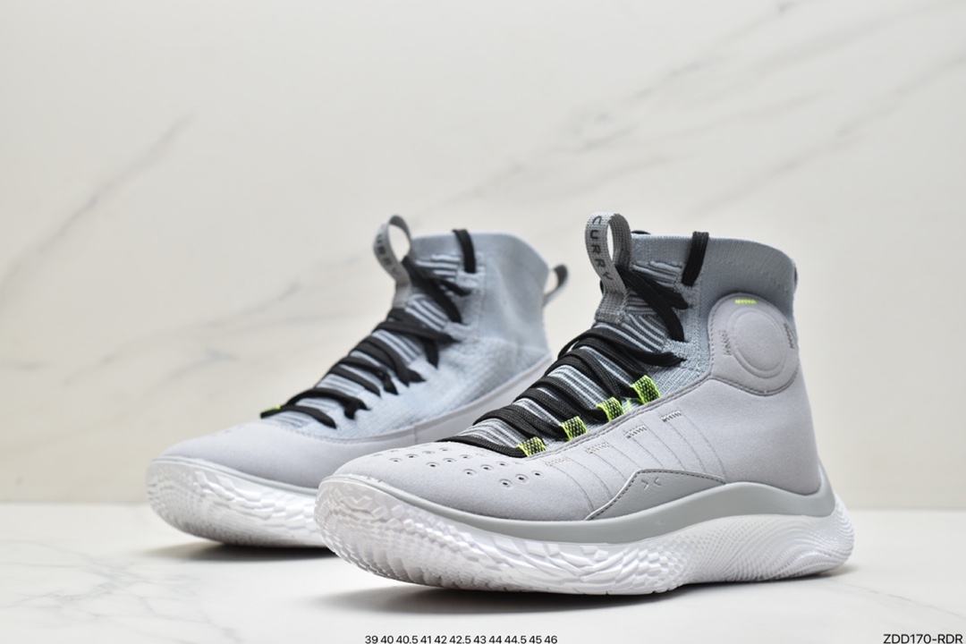 230 安德玛Under Armour Curry 4 Flotro”Grey/Black”斯蒂芬·库里4代升级版高帮室内文化休闲运动篮球鞋“白橘”3024861-401