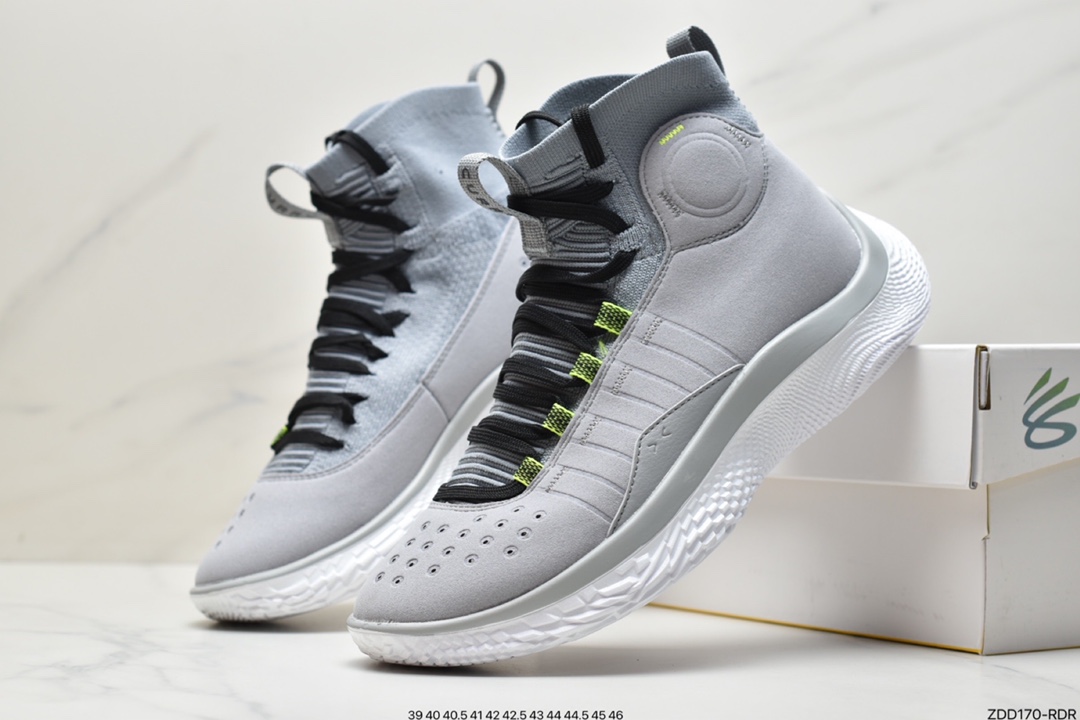 230 安德玛Under Armour Curry 4 Flotro”Grey/Black”斯蒂芬·库里4代升级版高帮室内文化休闲运动篮球鞋“白橘”3024861-401