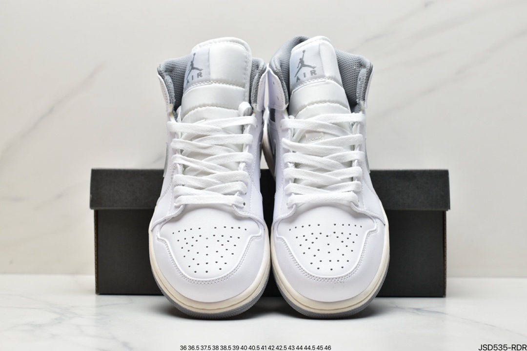 200 Air Jordan 1 Mid WMNS 中帮 白灰蓝 BQ6472-105