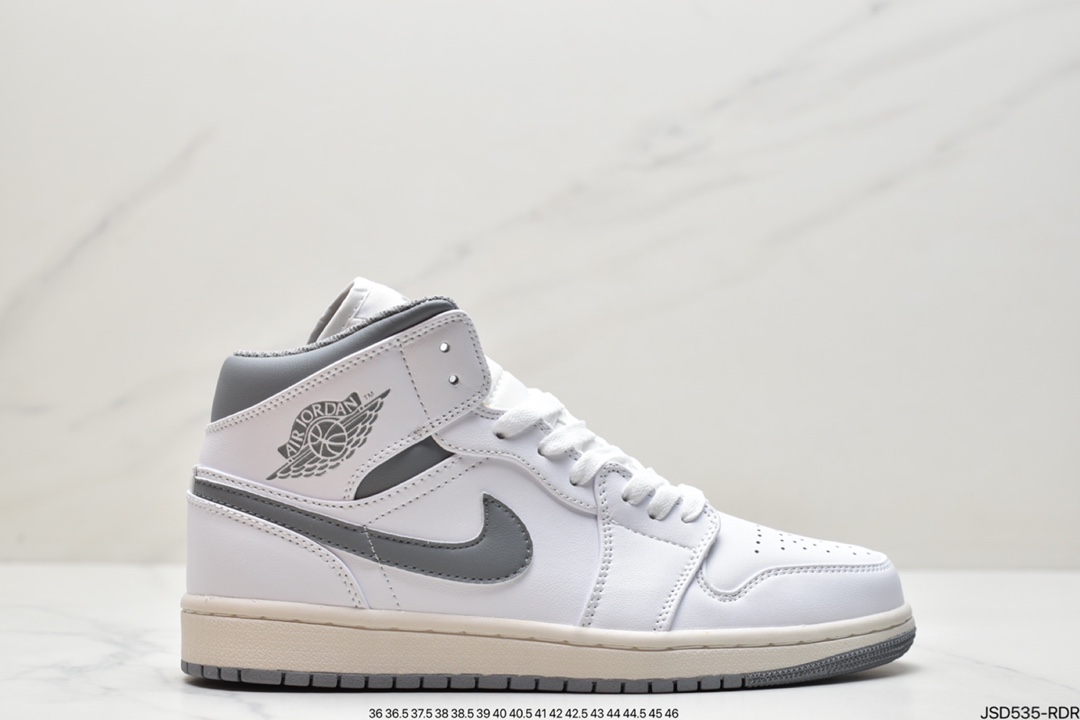 200 Air Jordan 1 Mid WMNS 中帮 白灰蓝 BQ6472-105