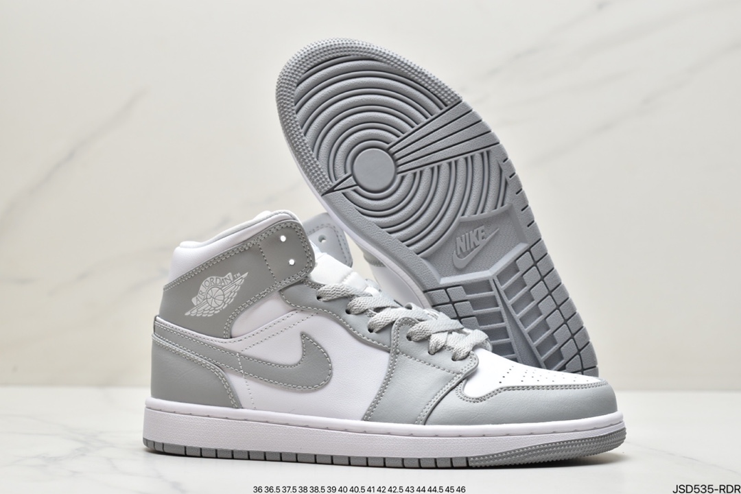 200 Air Jordan 1 Mid WMNS 中帮 白灰蓝 BQ6472-105