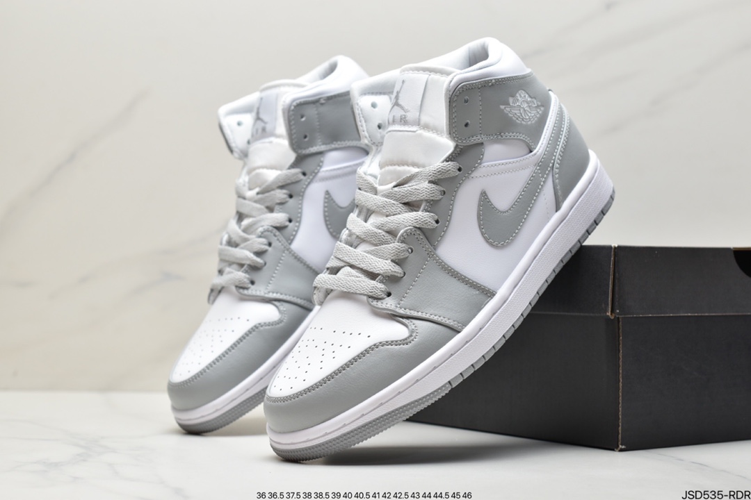 200 Air Jordan 1 Mid WMNS 中帮 白灰蓝 BQ6472-105
