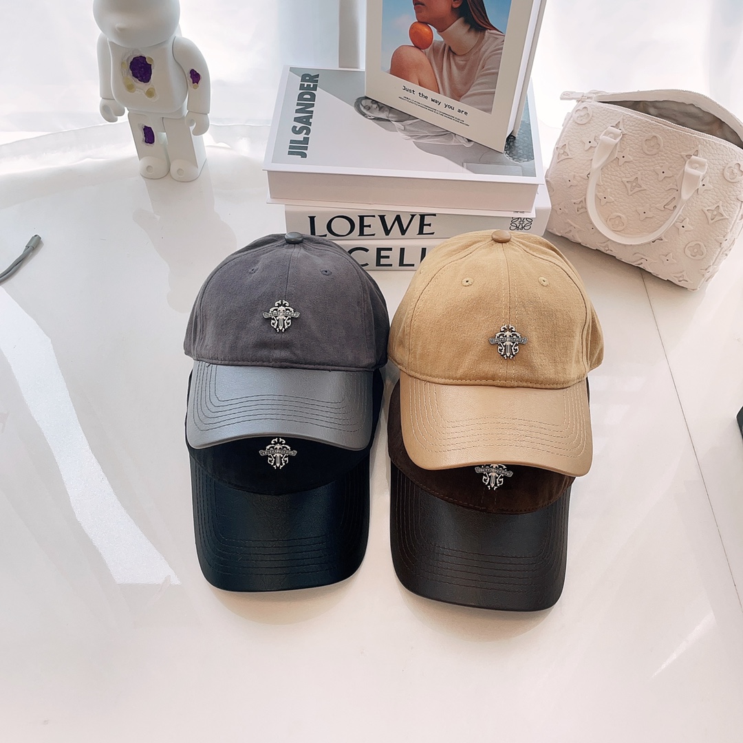 [Chrome Hearts Hats]Croxin autumn and winter new anti-leather velvet baseball