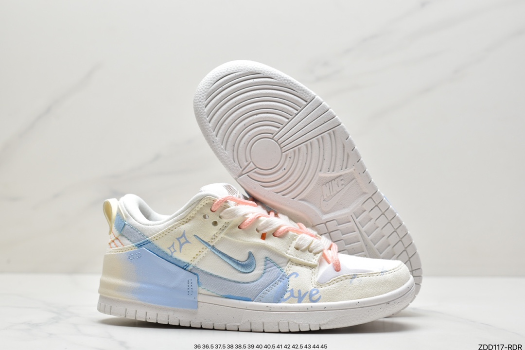 /Nike Dunk Low Disrupt 2 ”Pale lvory” Nike Swoosh Contoured with Stitching DH4402-100