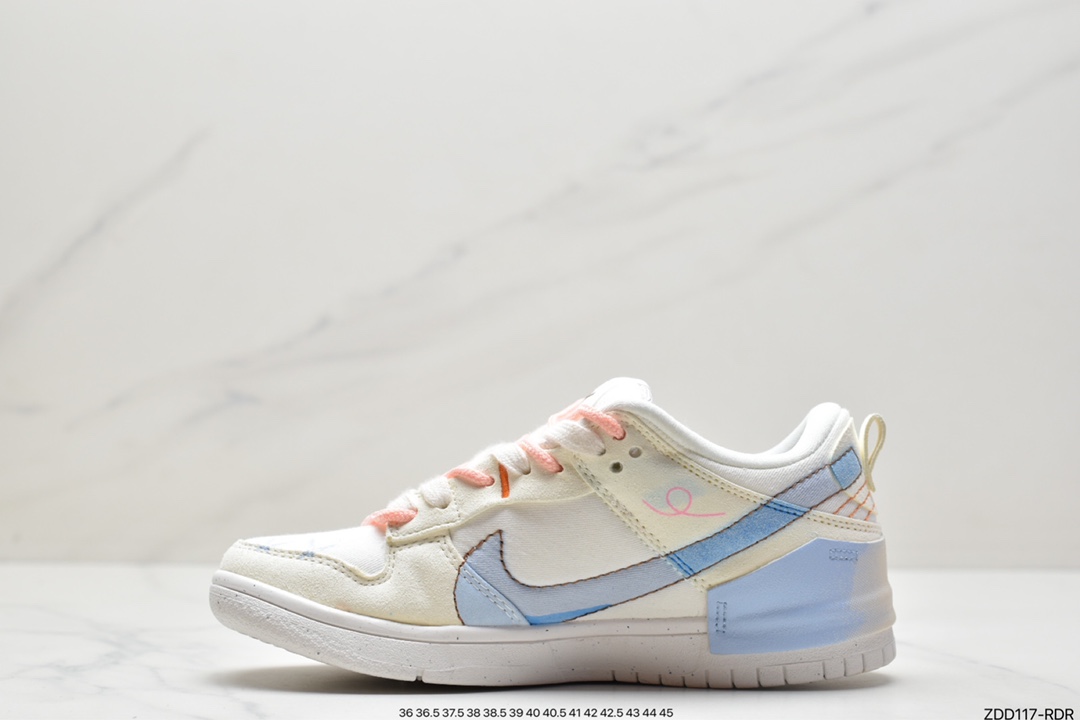 /Nike Dunk Low Disrupt 2 ”Pale lvory” Nike Swoosh Contoured with Stitching DH4402-100