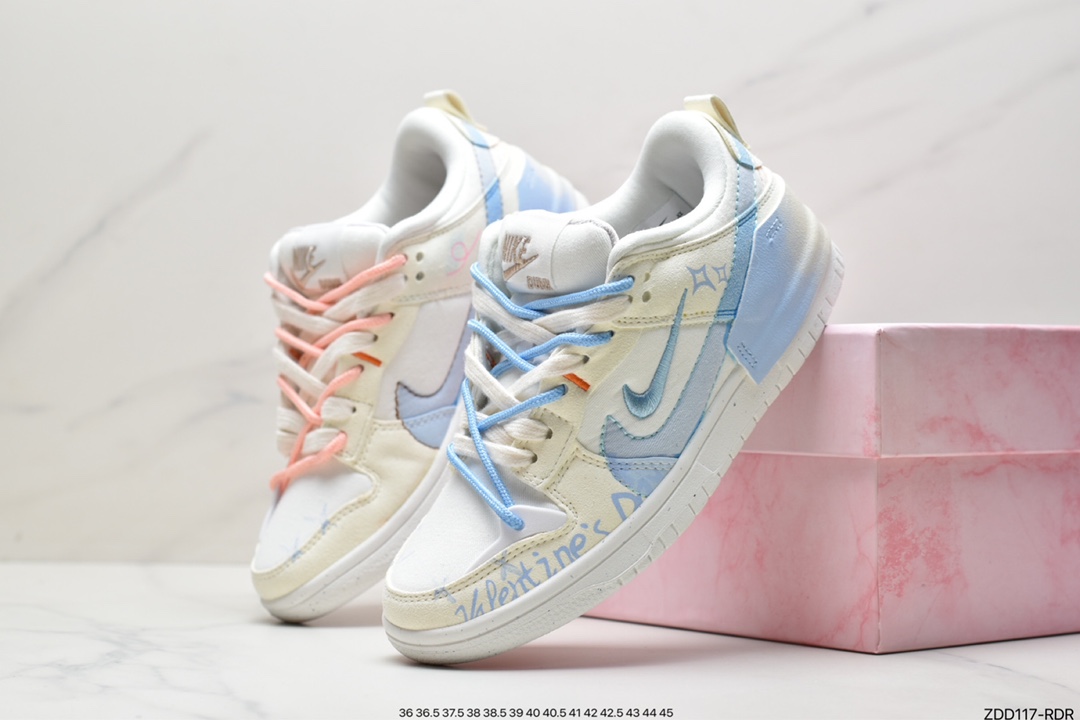 /Nike Dunk Low Disrupt 2 ”Pale lvory” Nike Swoosh Contoured with Stitching DH4402-100