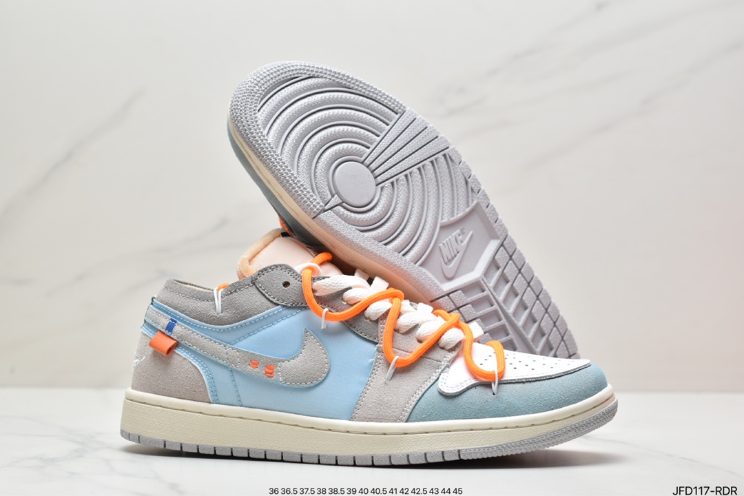 170 Air Jordan 1 Low 灰蓝拼接解构 DN1635-100