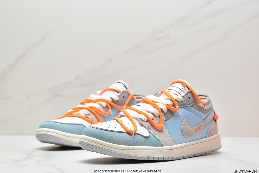 170 Air Jordan 1 Low 灰蓝拼接解构 DN1635-100