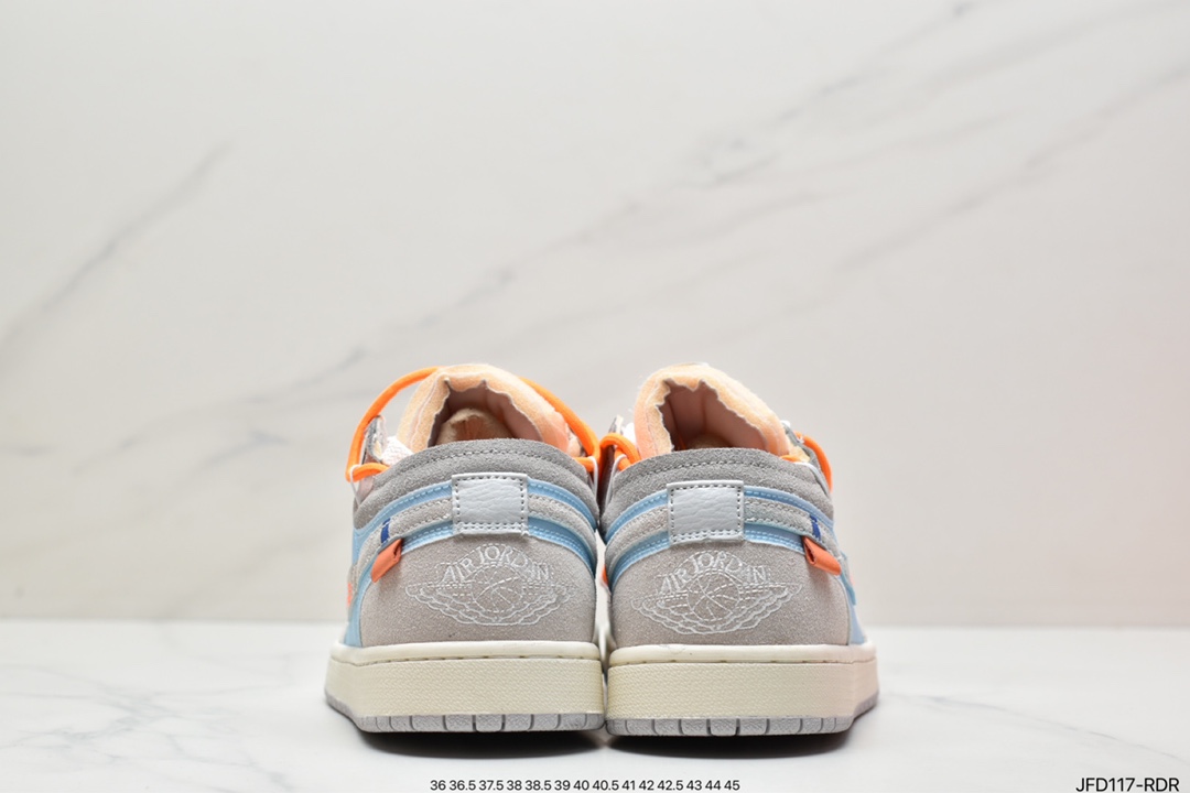 170 Air Jordan 1 Low 灰蓝拼接解构 DN1635-100