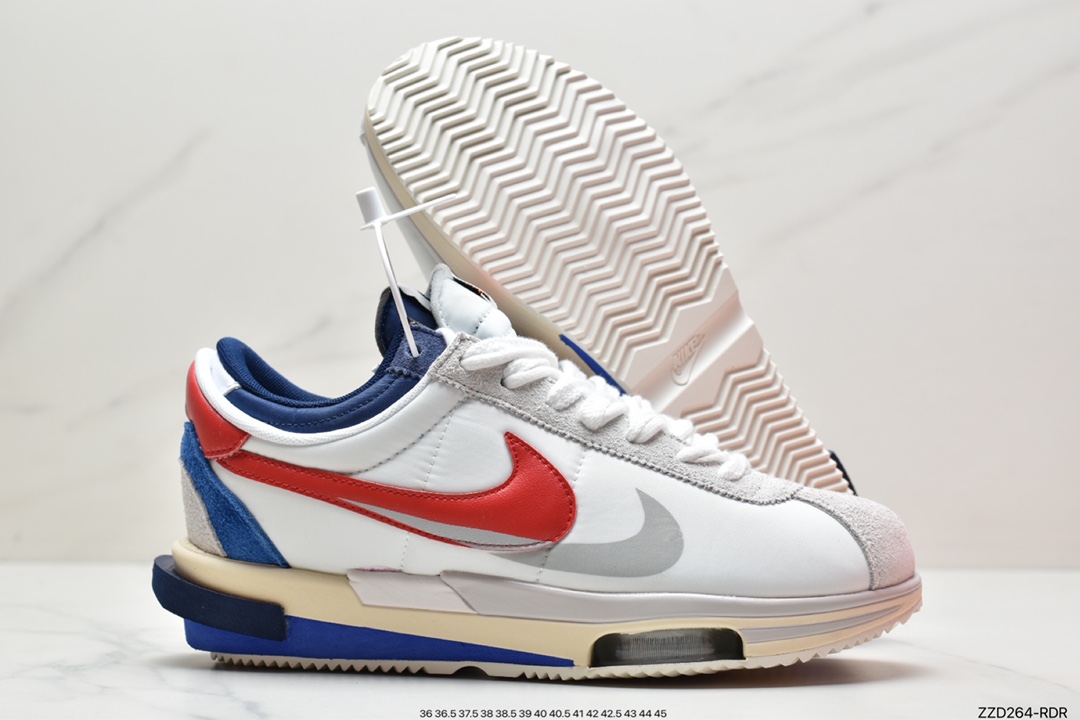 250 耐克Nike Air Zoom Cortez SP 4.0”OG Royal Fuchsia”4.0系列改良阿甘低帮解构厚底老爹风休闲运动慢跑鞋DQ0581-100