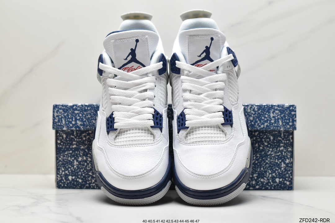 280 Air Jordan 4 Retro“Midnight Navy” 白蓝/午夜蓝配色 DH6927-140