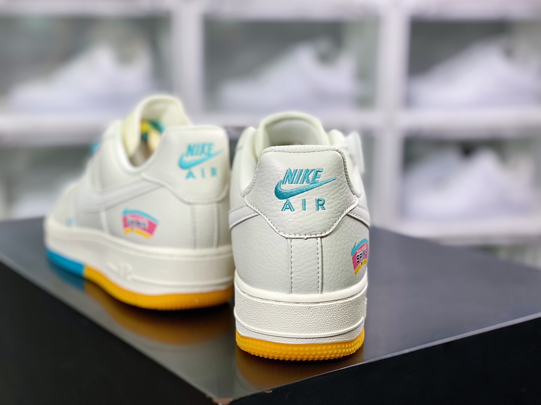 200  Air Force 1’07 Low QS”Sail/Yellow/Blue/San Antonio Spurs”空军一号经典低帮百搭休闲运动板鞋SA5696-123