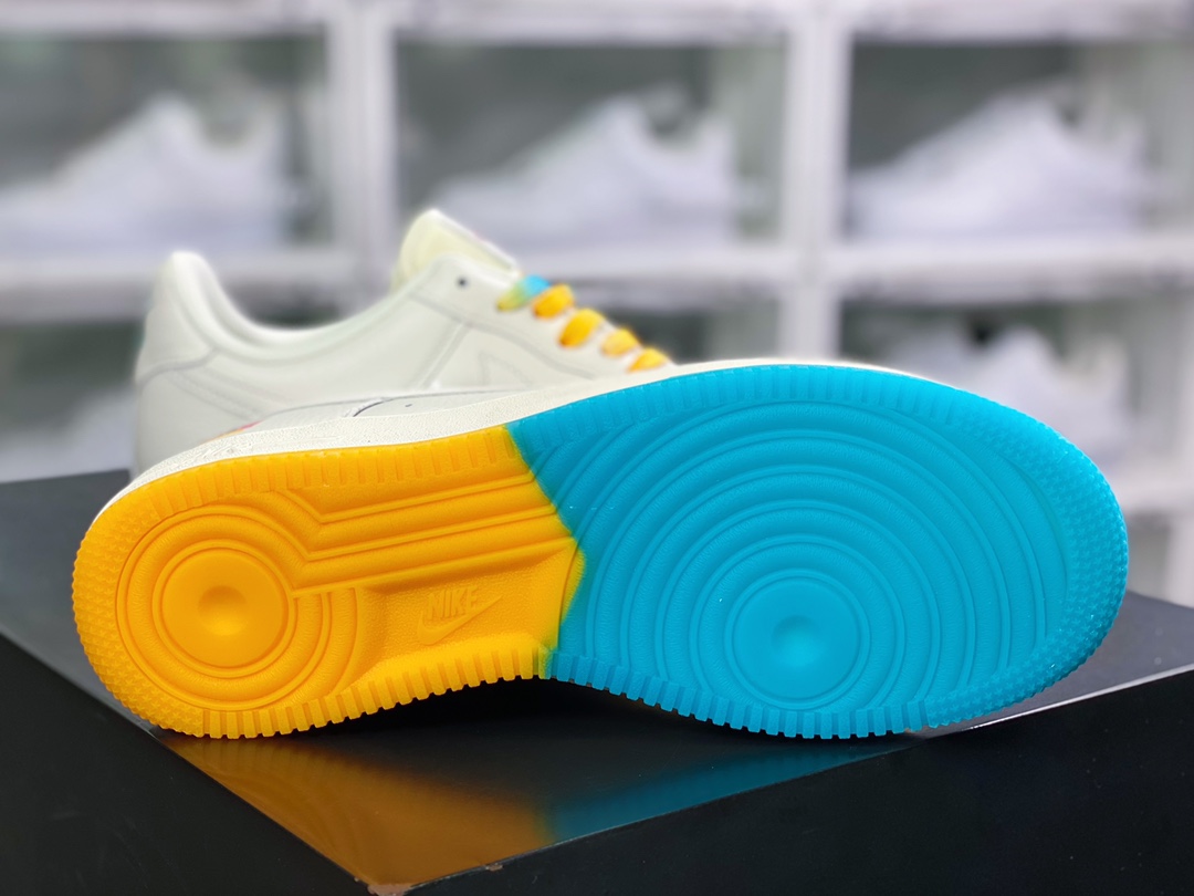 200  Air Force 1’07 Low QS”Sail/Yellow/Blue/San Antonio Spurs”空军一号经典低帮百搭休闲运动板鞋SA5696-123