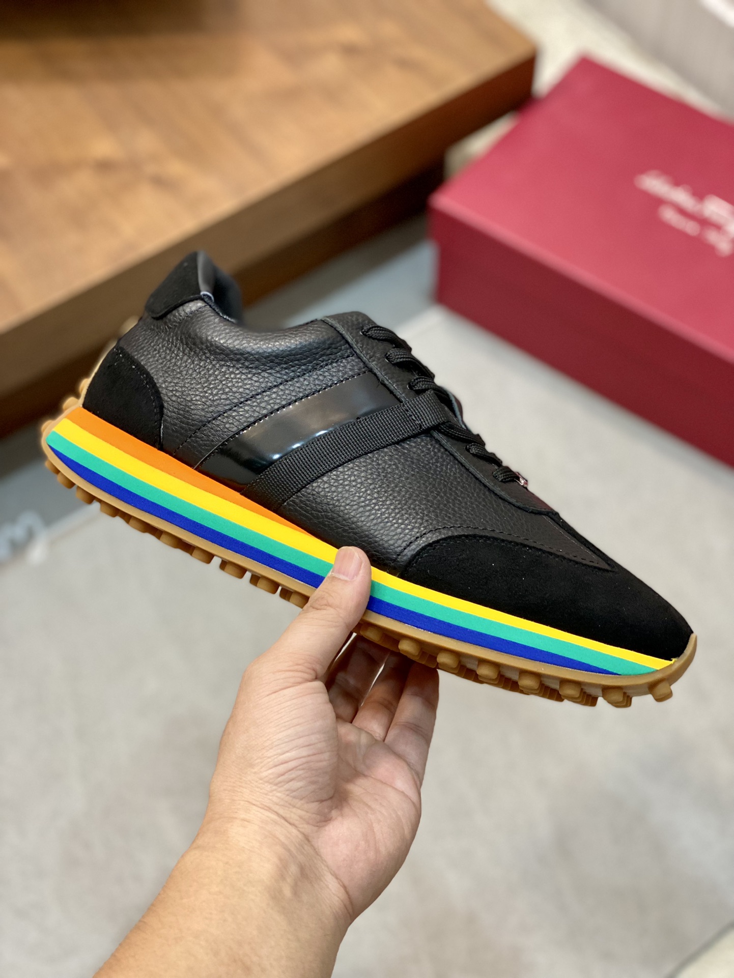 --Nuevo--Salvatore Fer--Hombres de gama alta Casual-Sneakers Original genuino OEM! ¡El original impo
