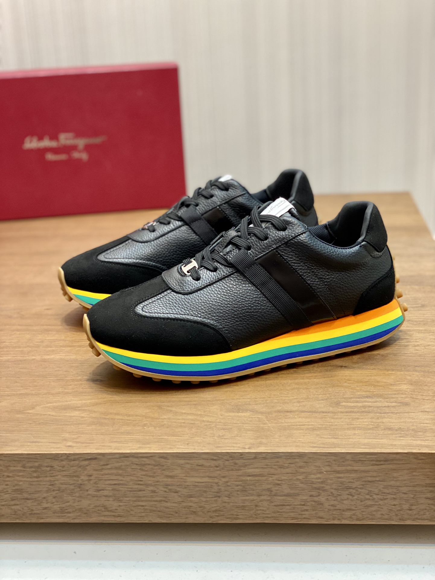 --Nuevo--Salvatore Fer--Hombres de gama alta Casual-Sneakers Original genuino OEM! ¡El original impo