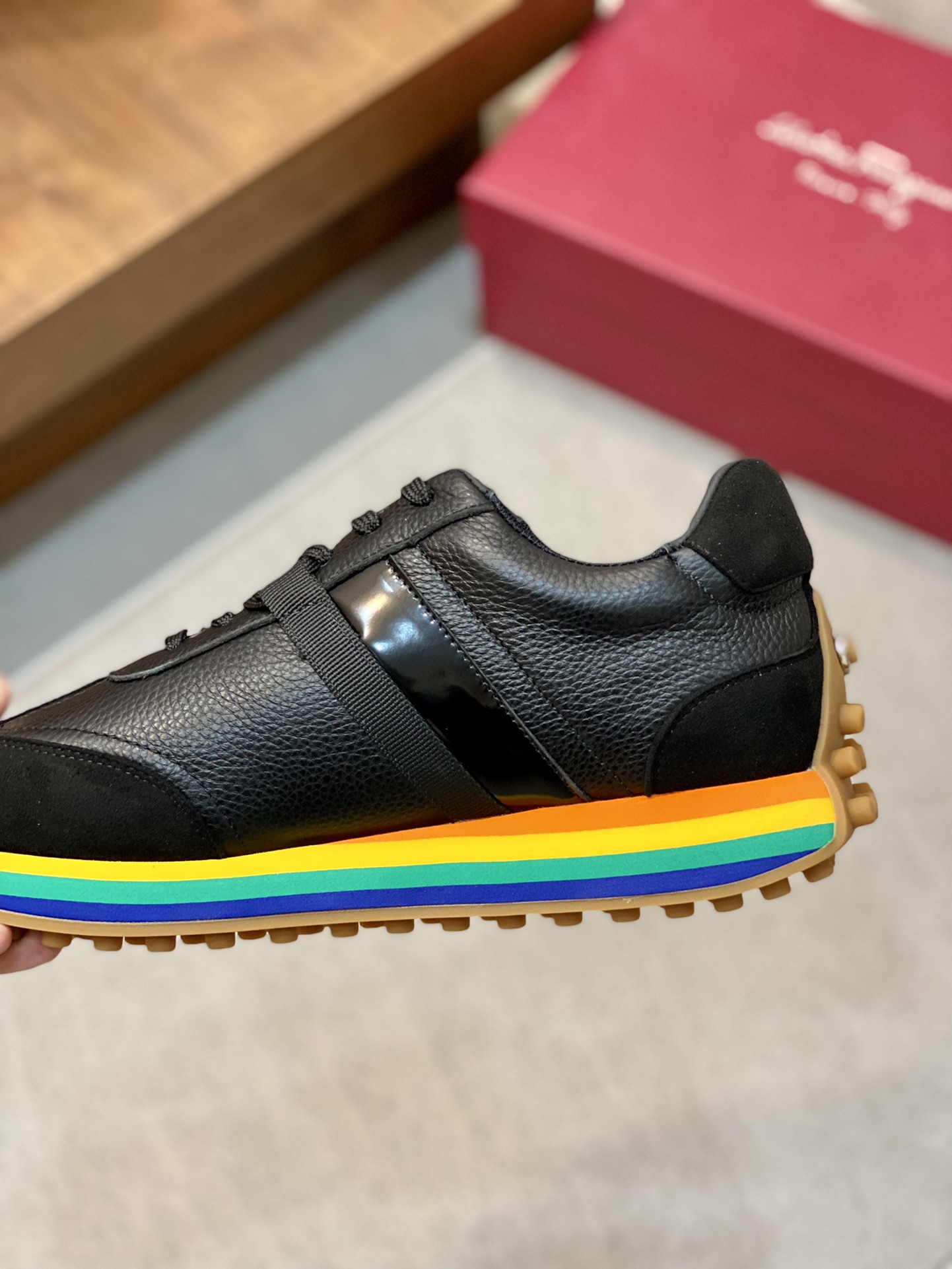 --Nuevo--Salvatore Fer--Hombres de gama alta Casual-Sneakers Original genuino OEM! ¡El original impo