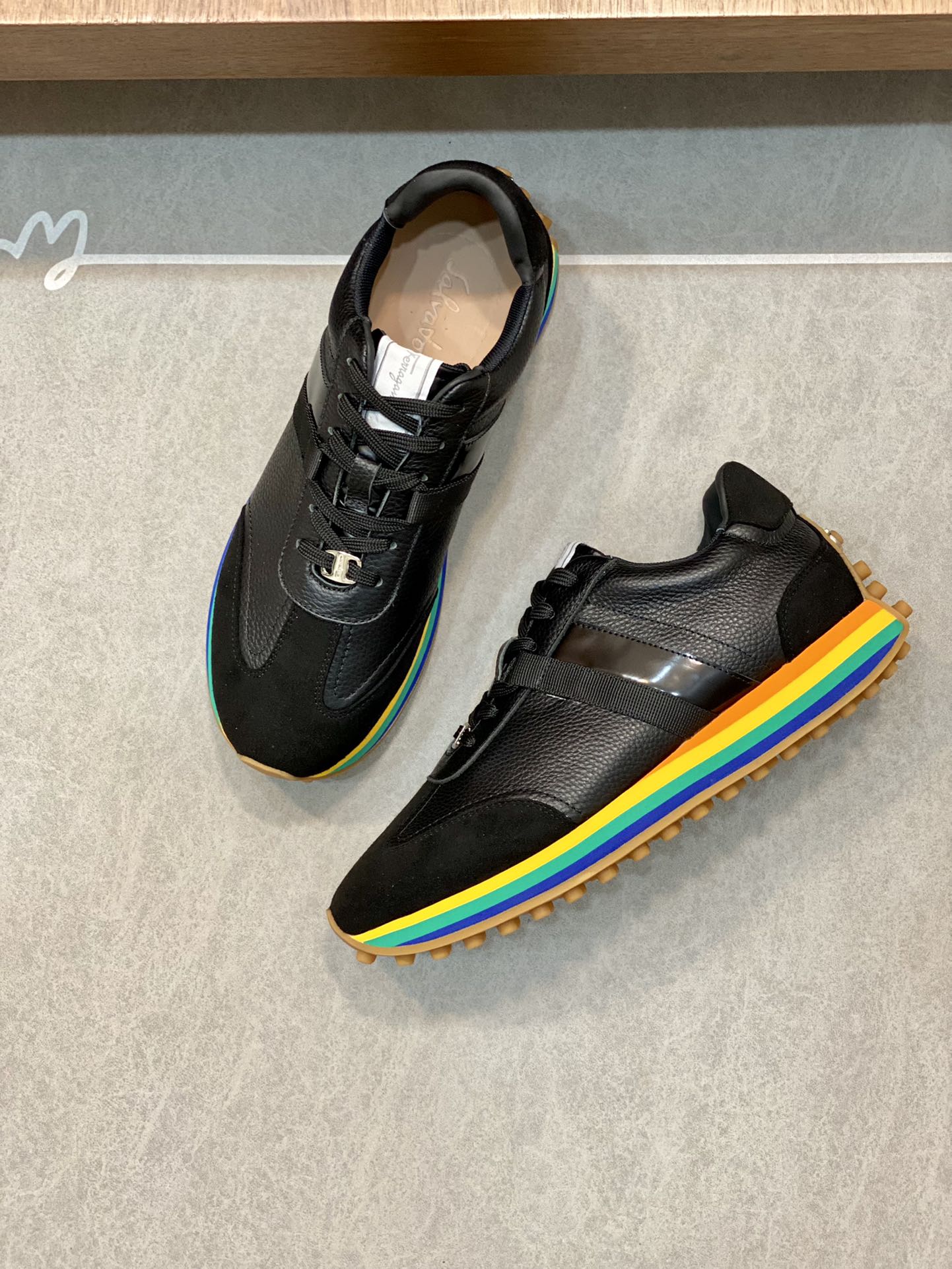 --Nuevo--Salvatore Fer--Hombres de gama alta Casual-Sneakers Original genuino OEM! ¡El original impo