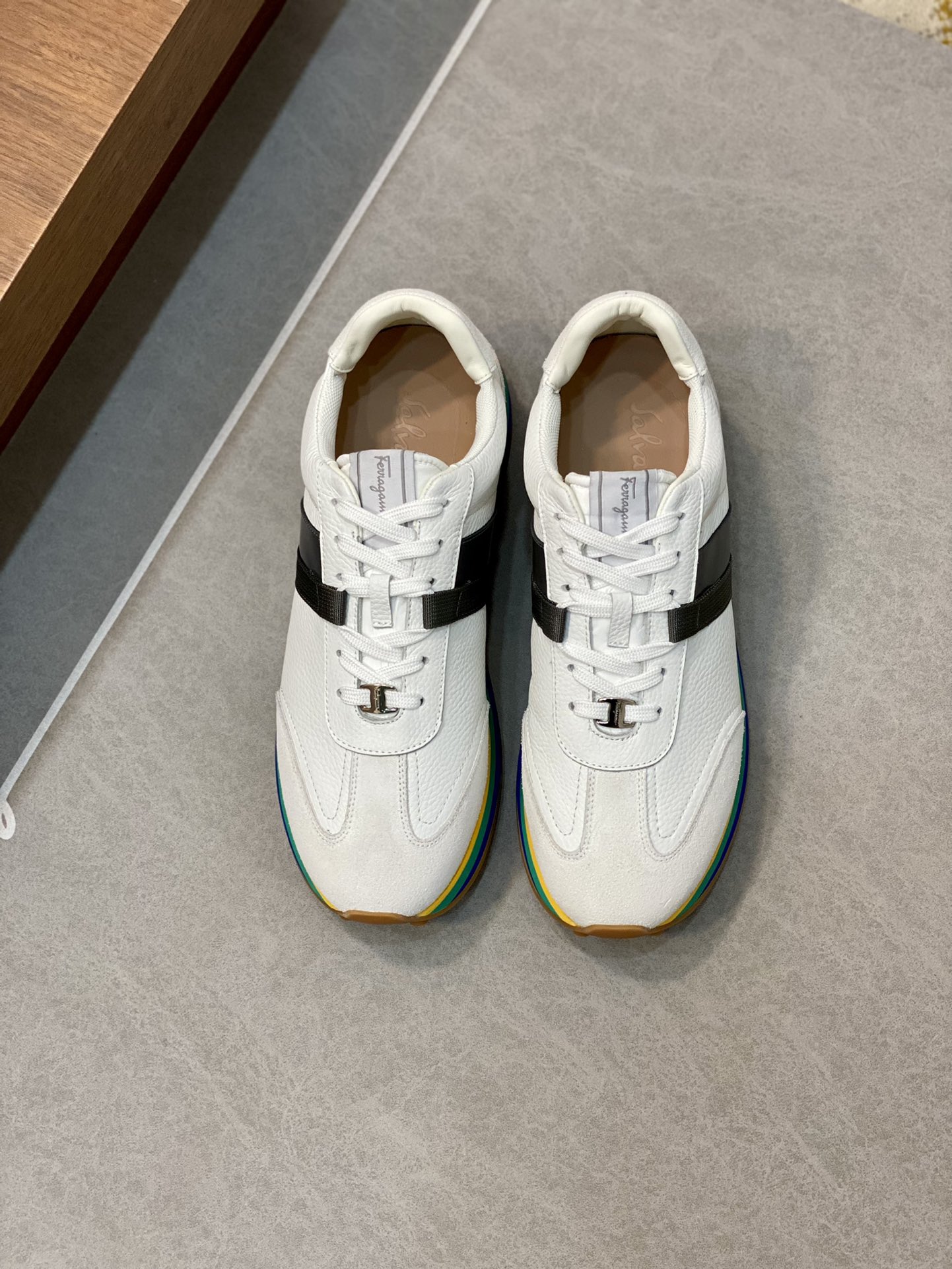 --Nuevo--Salvatore Fer--Hombres de gama alta Casual-Sneakers Original genuino OEM! ¡El original impo