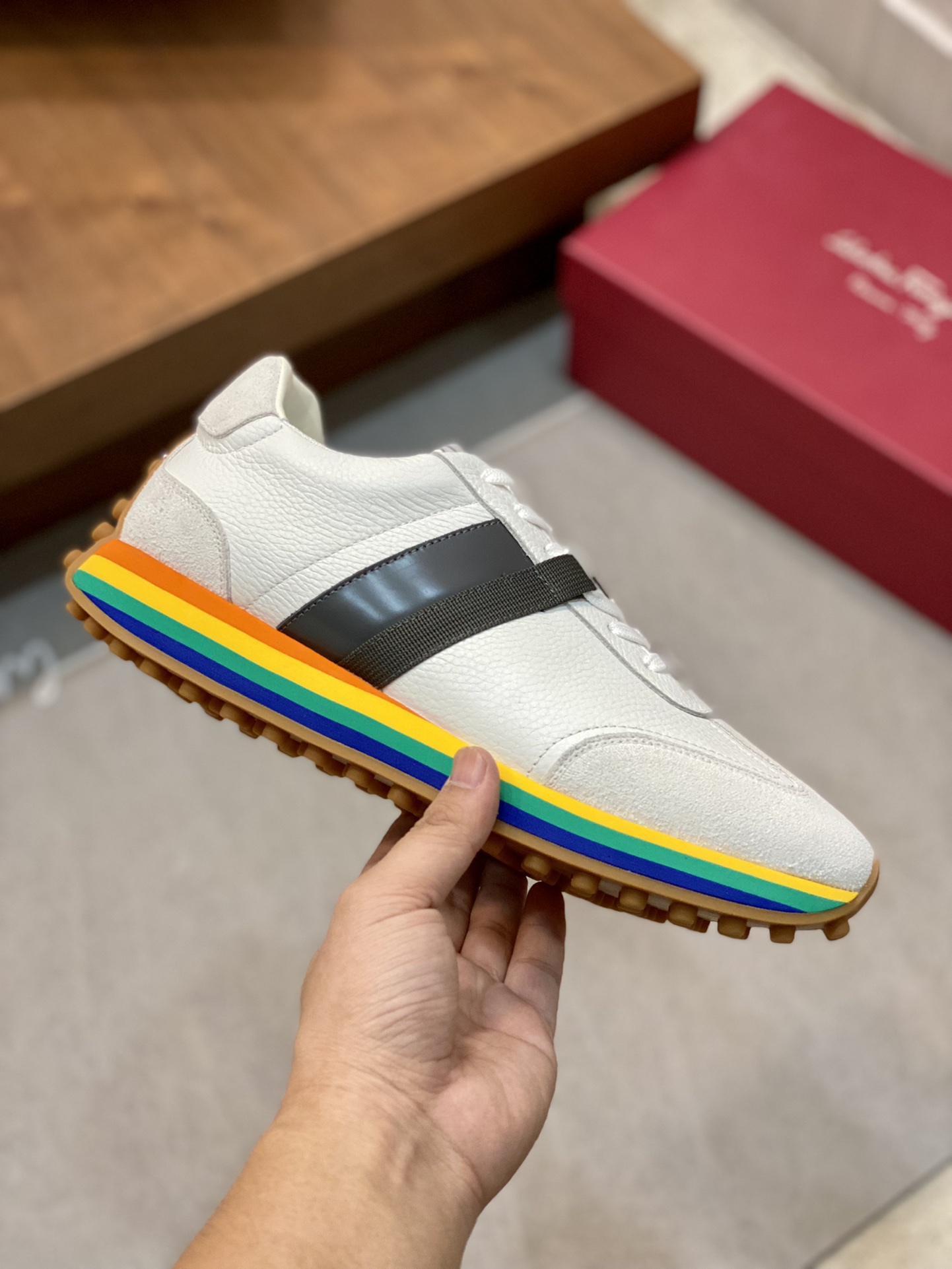 --Nuevo--Salvatore Fer--Hombres de gama alta Casual-Sneakers Original genuino OEM! ¡El original impo