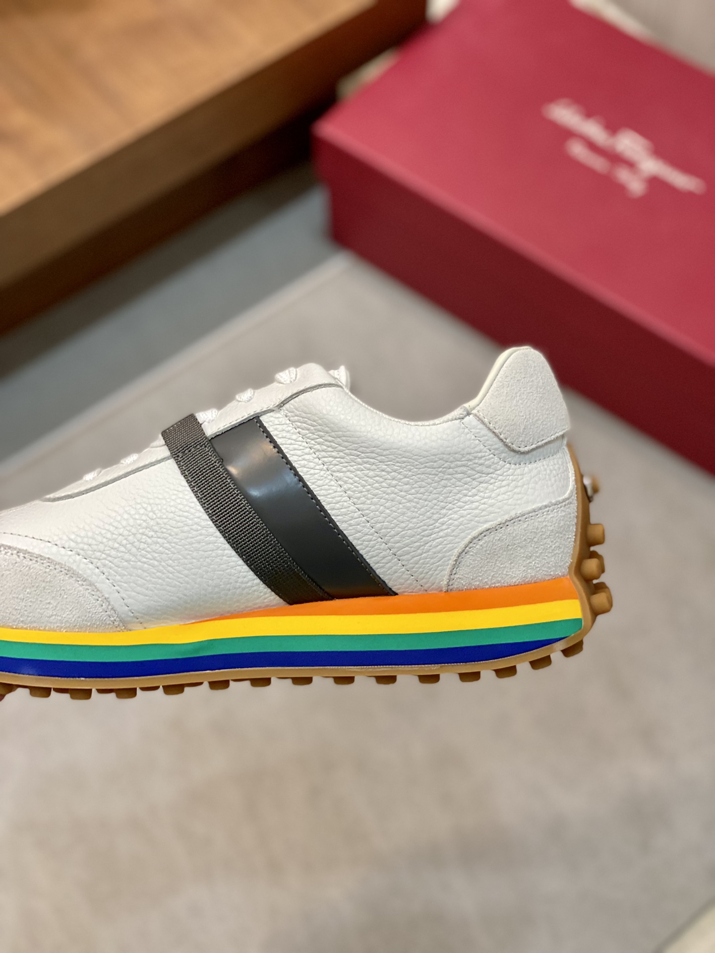 --Nuevo--Salvatore Fer--Hombres de gama alta Casual-Sneakers Original genuino OEM! ¡El original impo