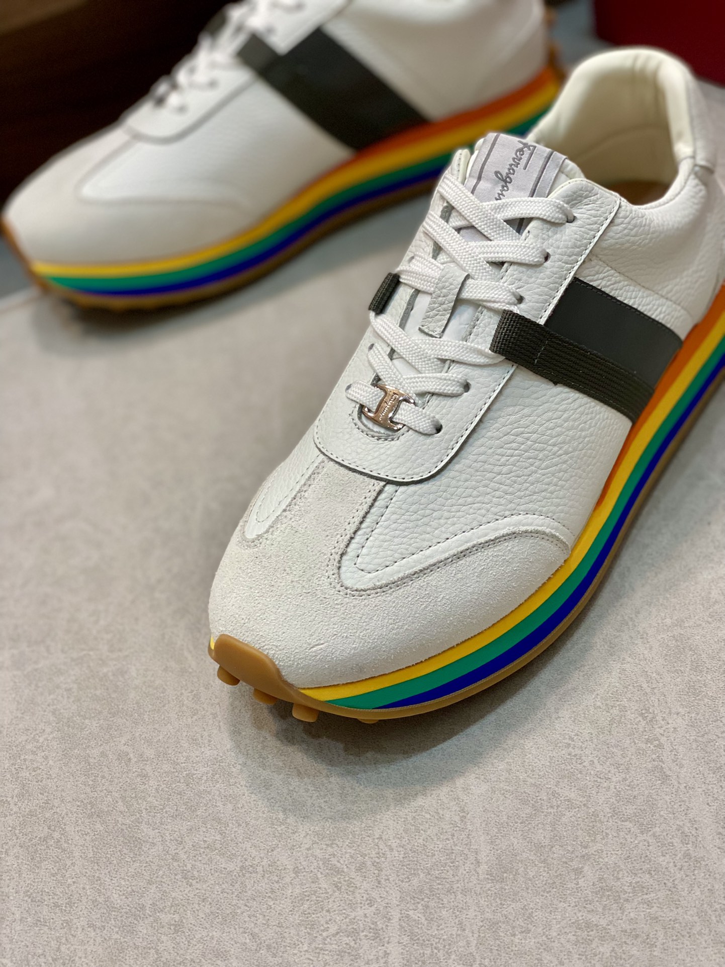 --Nuevo--Salvatore Fer--Hombres de gama alta Casual-Sneakers Original genuino OEM! ¡El original impo