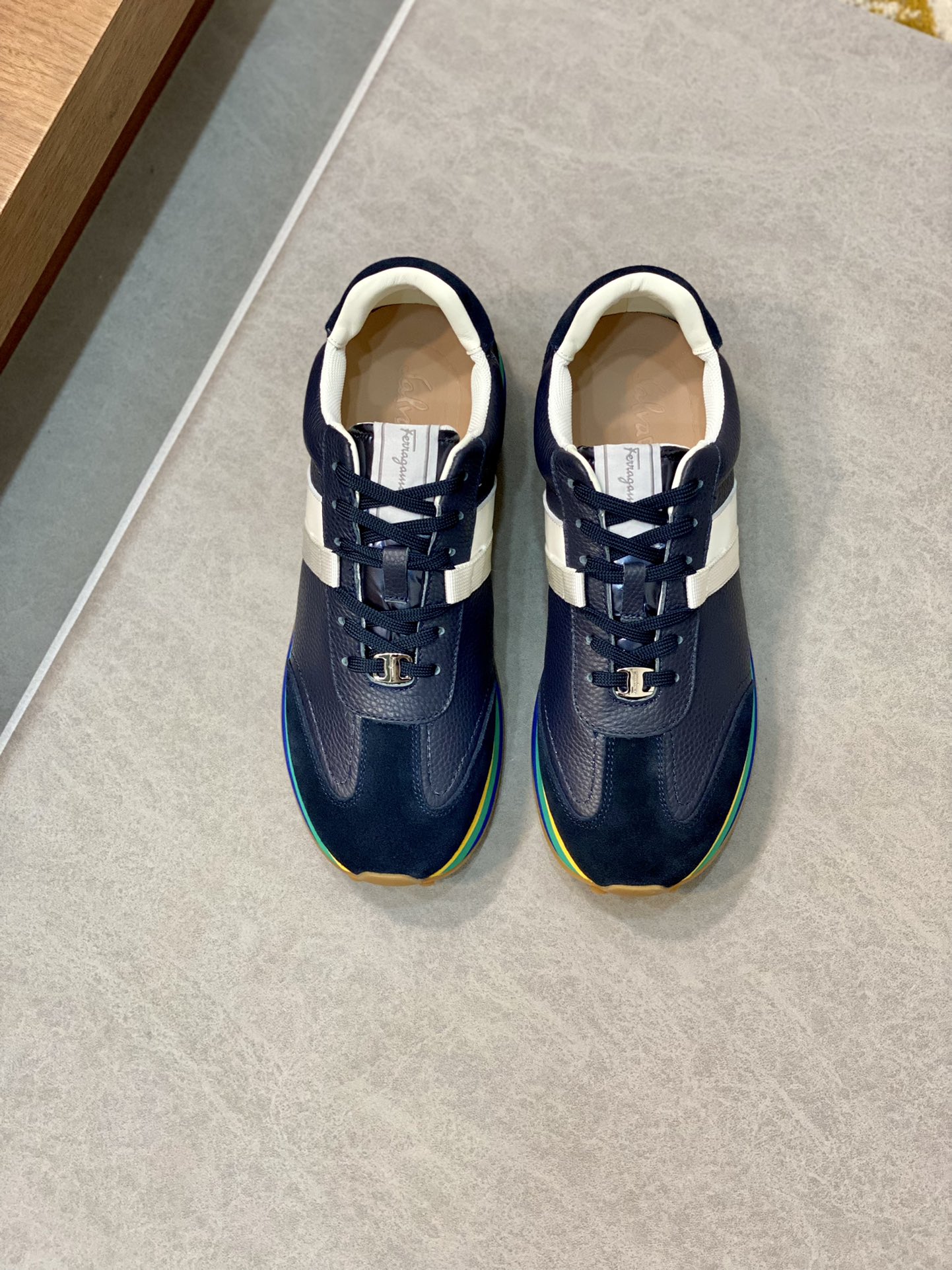 --Nuevo--Salvatore Fer--Hombres de gama alta Casual-Sneakers Original genuino OEM! ¡El original impo