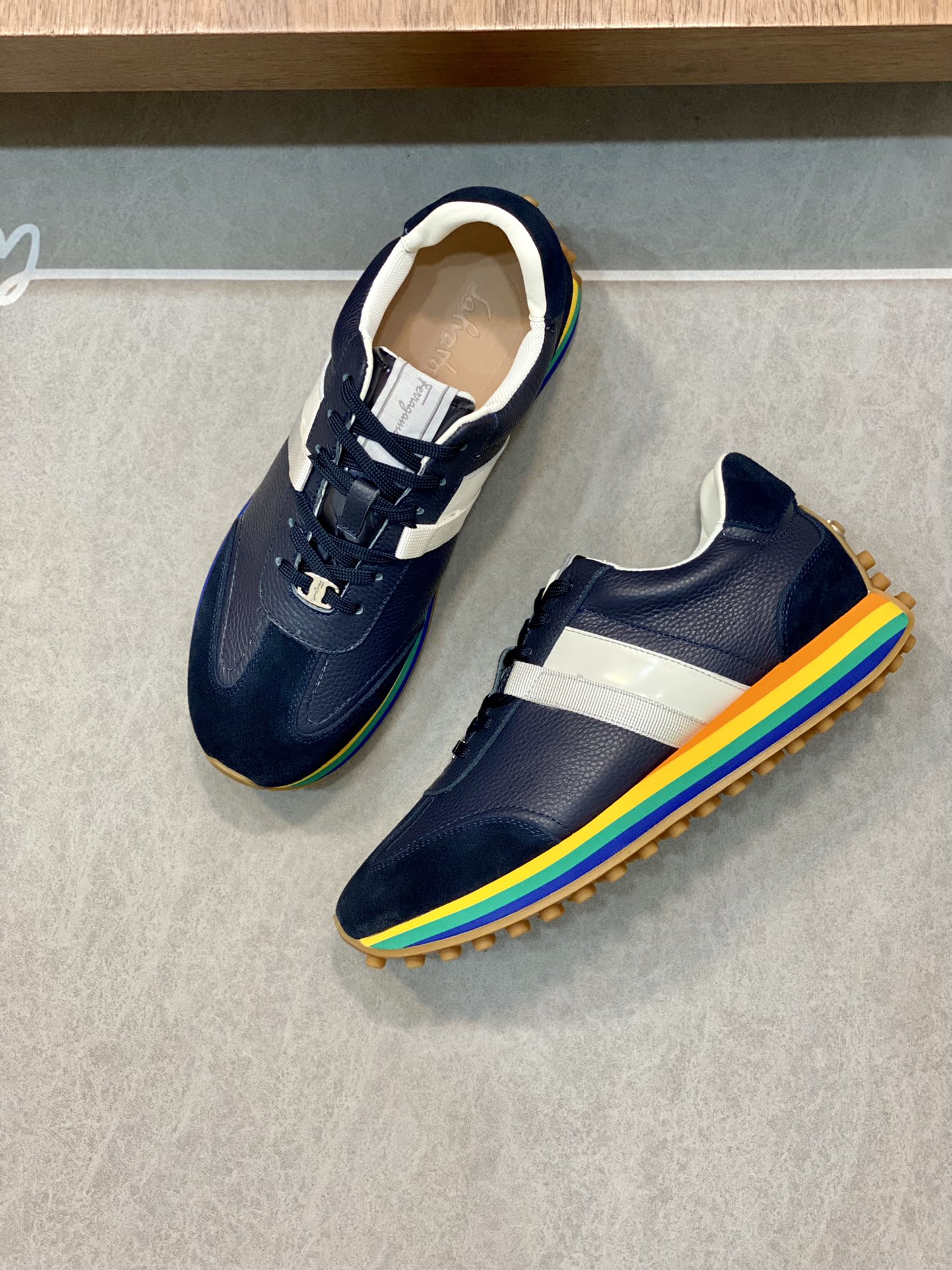 --Nuevo--Salvatore Fer--Hombres de gama alta Casual-Sneakers Original genuino OEM! ¡El original impo