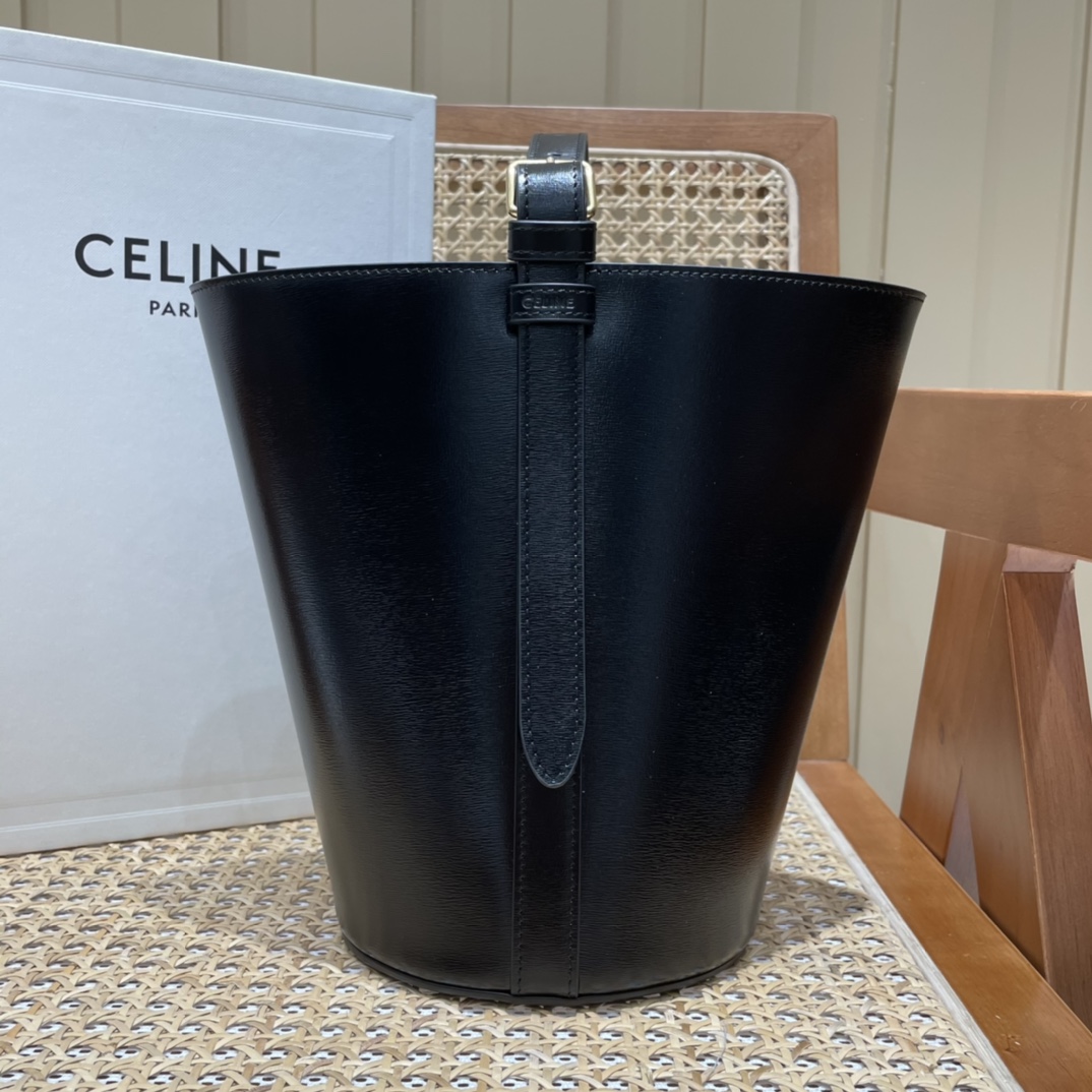 CELINE BUCKET TRIOMPHE 25CM 水桶包 199913黑色